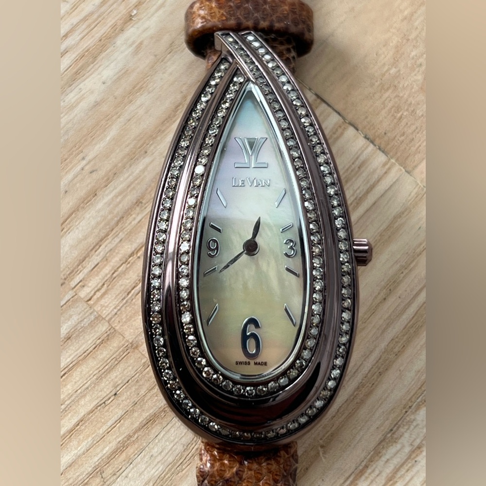 Le Vian Diamante Rare Limited Edition Diamond Ladies Watch Teardrop Case